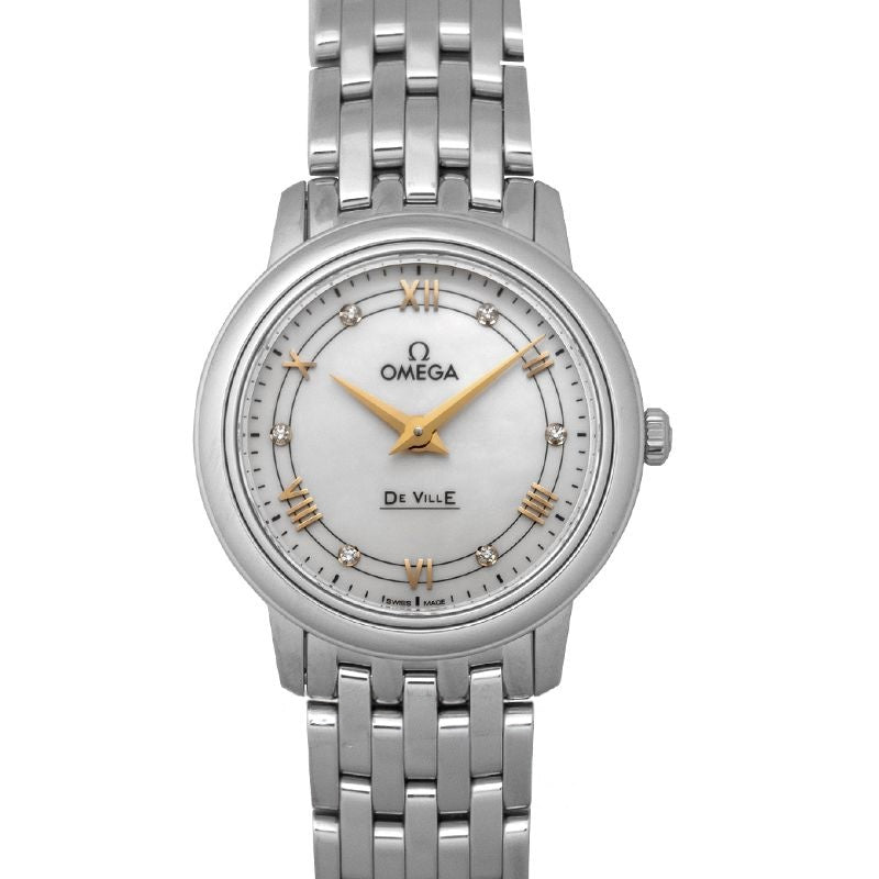 De Ville 27.4mm White Mother of Pearl Dial in Stainless Steel 424.10.27.60.55.001