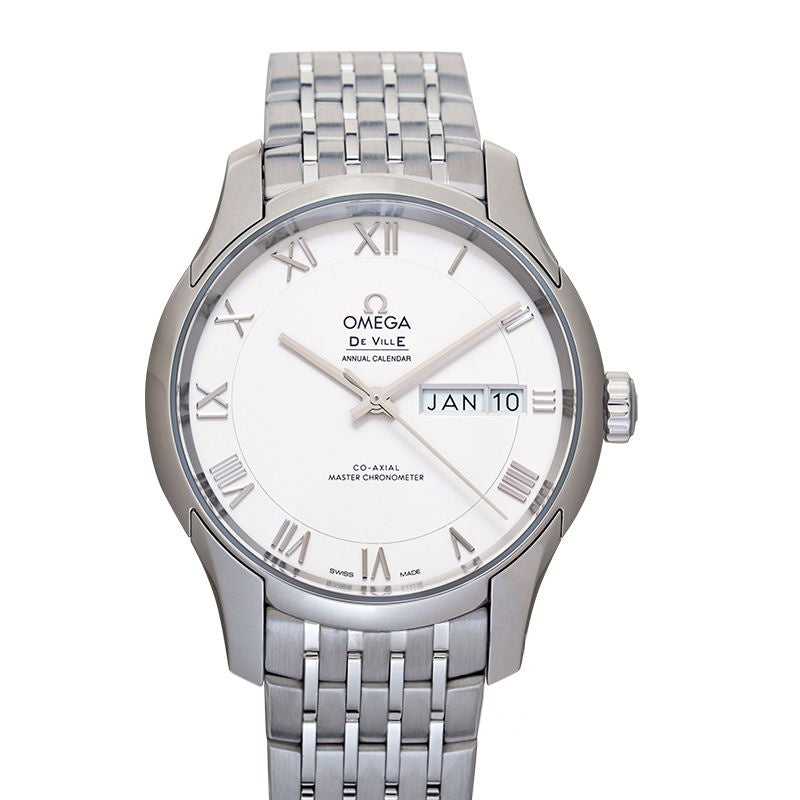 Montre De Ville 41 mm en acier inoxydable avec cadran blanc 433.10.41.22.02.001