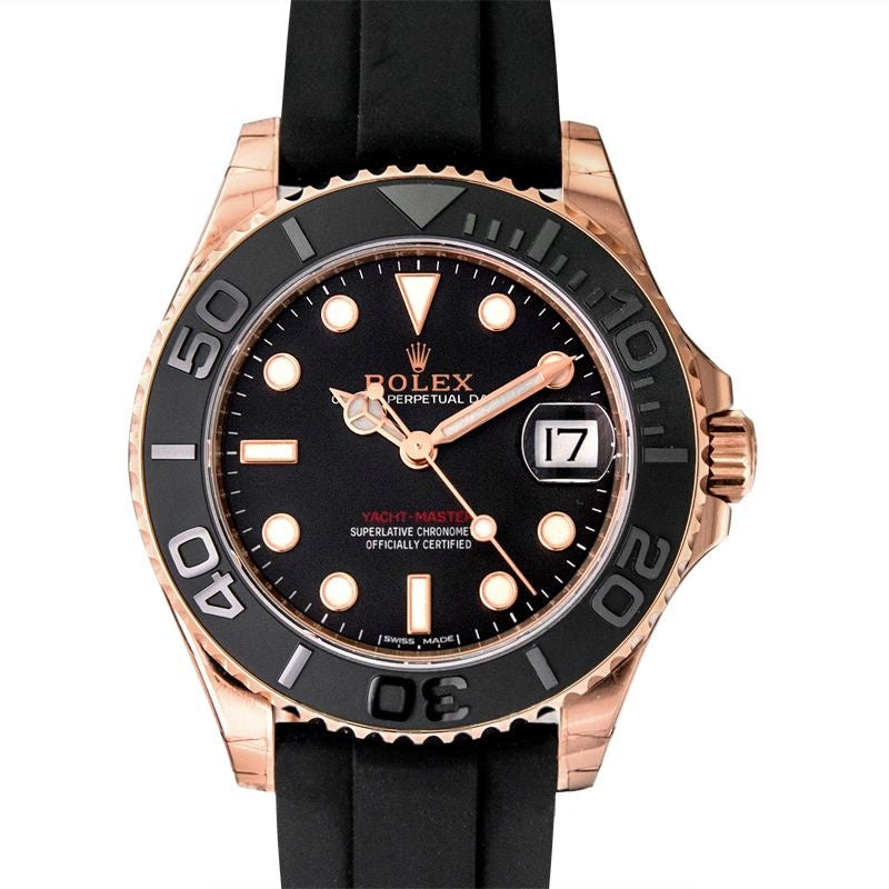 Yacht Master 37 mm Black Dial in Everose Gold 268655-0002