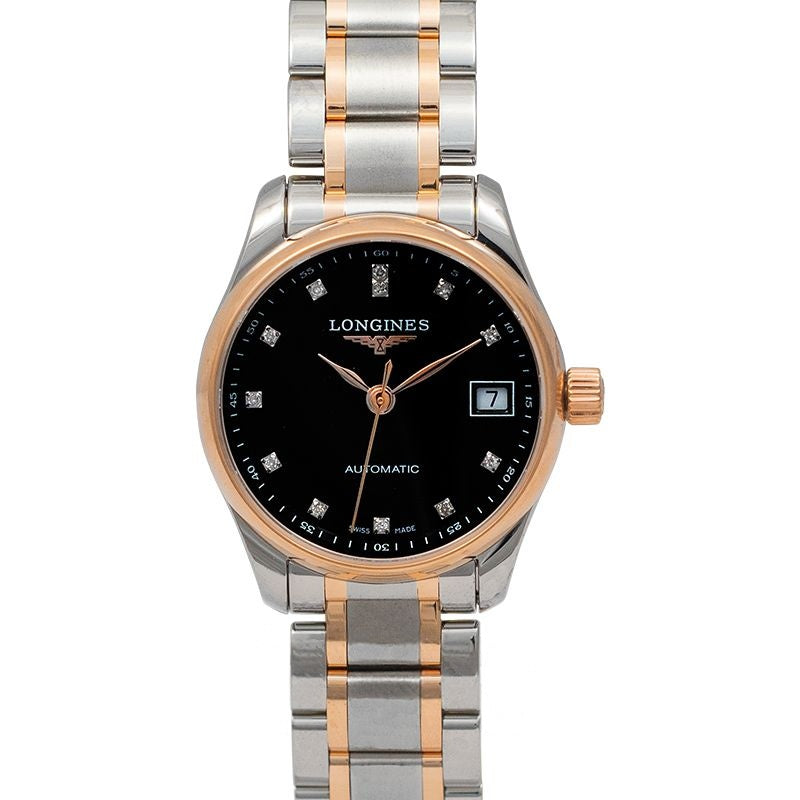 Montre Longines Master Collection 25,5 mm, cadran noir, acier inoxydable L21285597