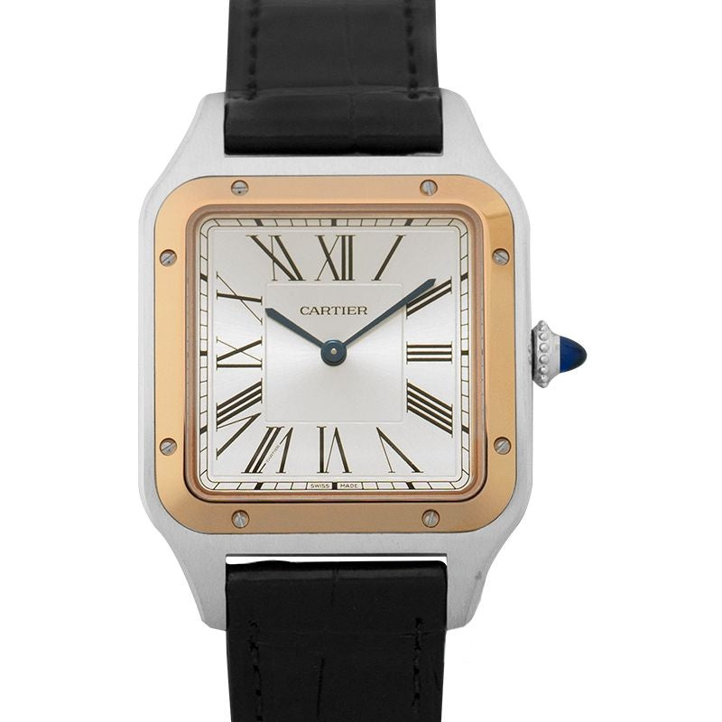 Santos de Cartier 31.4 mm Silver Dial in Stainless Steel W2SA0011