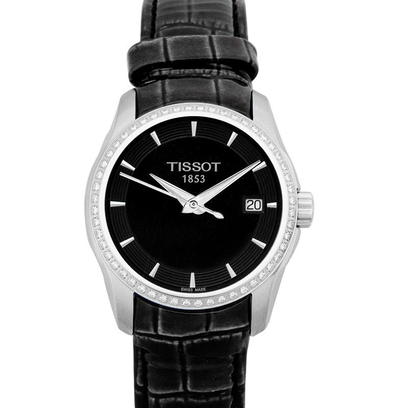 Montre T-Trend 32 mm en acier inoxydable avec cadran noir T035.210.66.051.00