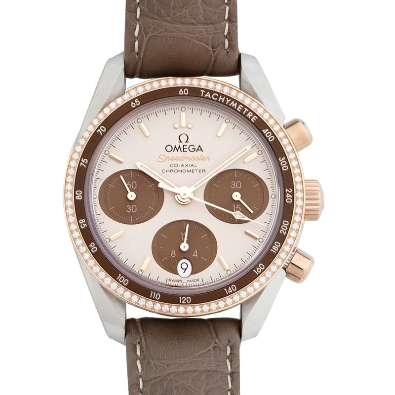 Speedmaster 38 mm Brown Dial in Stainless Steel, Rose Gold 324.28.38.50.02.002