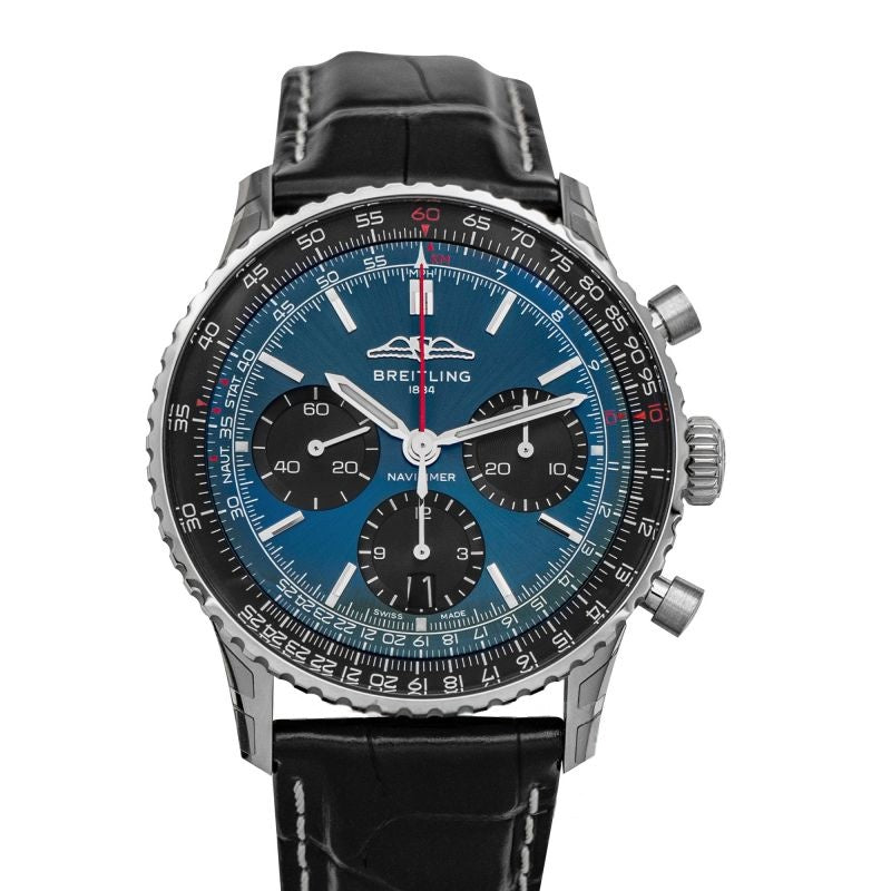 Navitimer 41 mm Blue Dial in Stainless Steel AB0139241C1P1