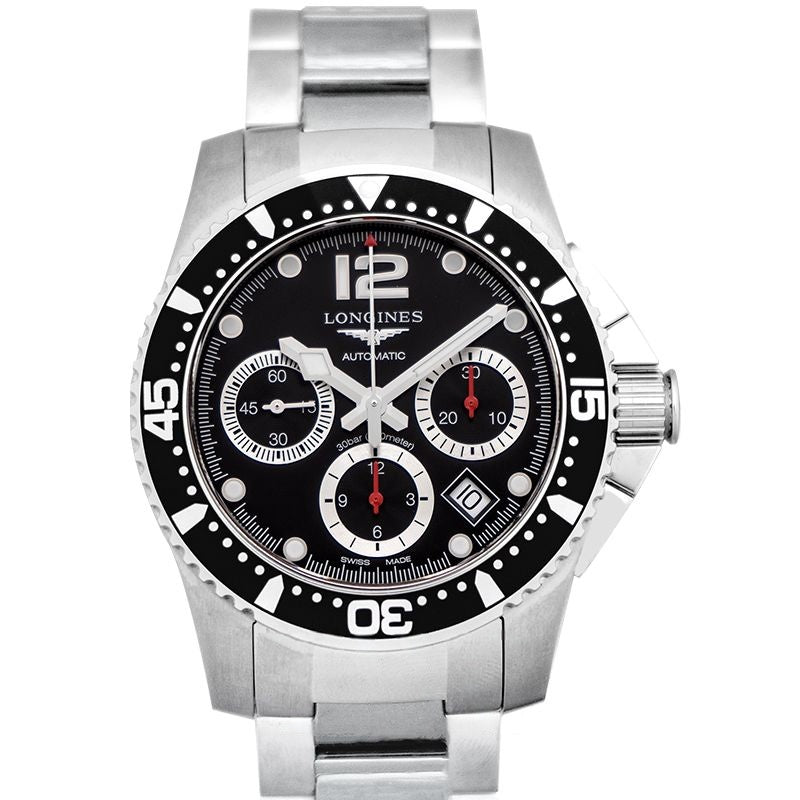 HydroConquest 41 mm Black Dial in Stainless Steel L37444566
