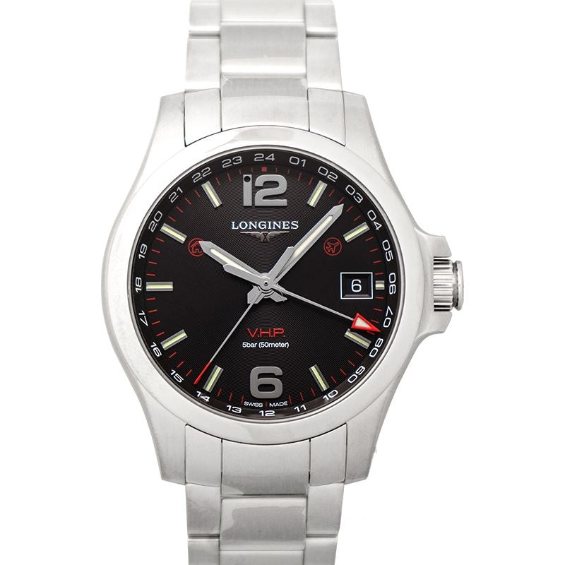 Longines Conquest ? 41.00?mm Black carved Dial in Stainless Steel L37184566