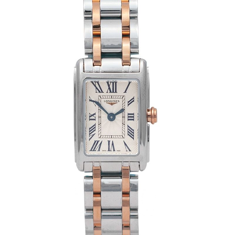 DolceVita 17.70 Silver "flinqu?" Dial in Stainless steel with 18 karat pink gold crown L52585717