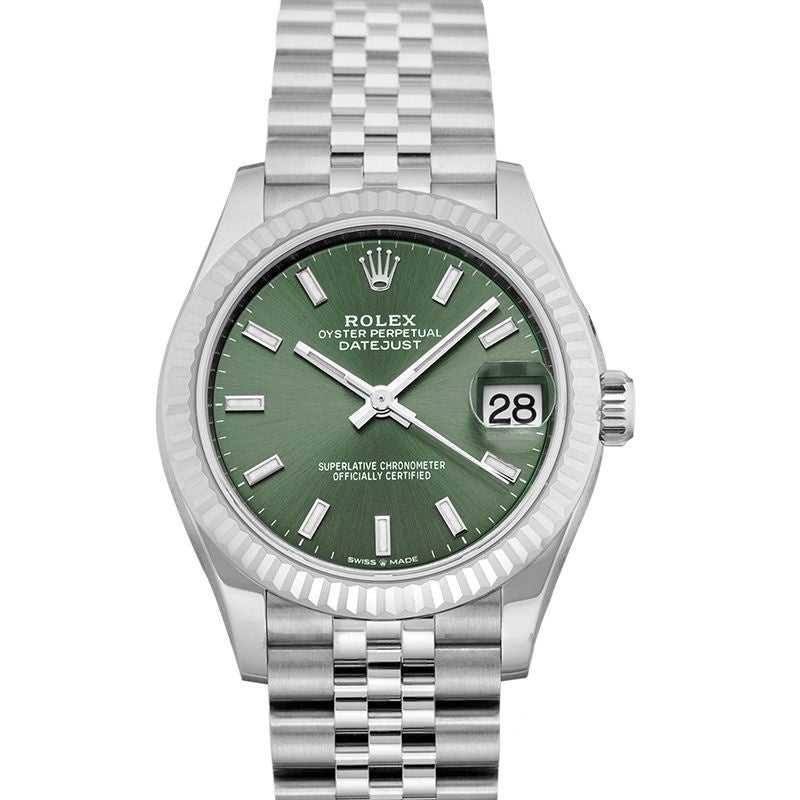 Oyster Perpetual 31 mm Green Dial in Stainless Steel, White Gold 278274-0018