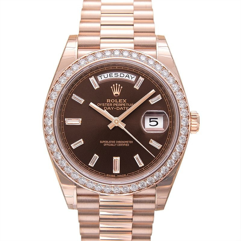 Day Date 40.00 mm Brown Dial in Everose Gold 228345RBR
