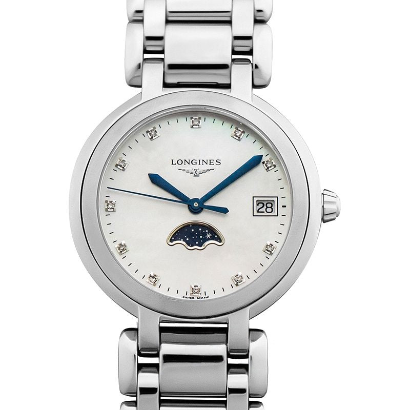Longines PrimaLuna 34 mm Mother Of Pearl Dial in Stainless Steel L81164876