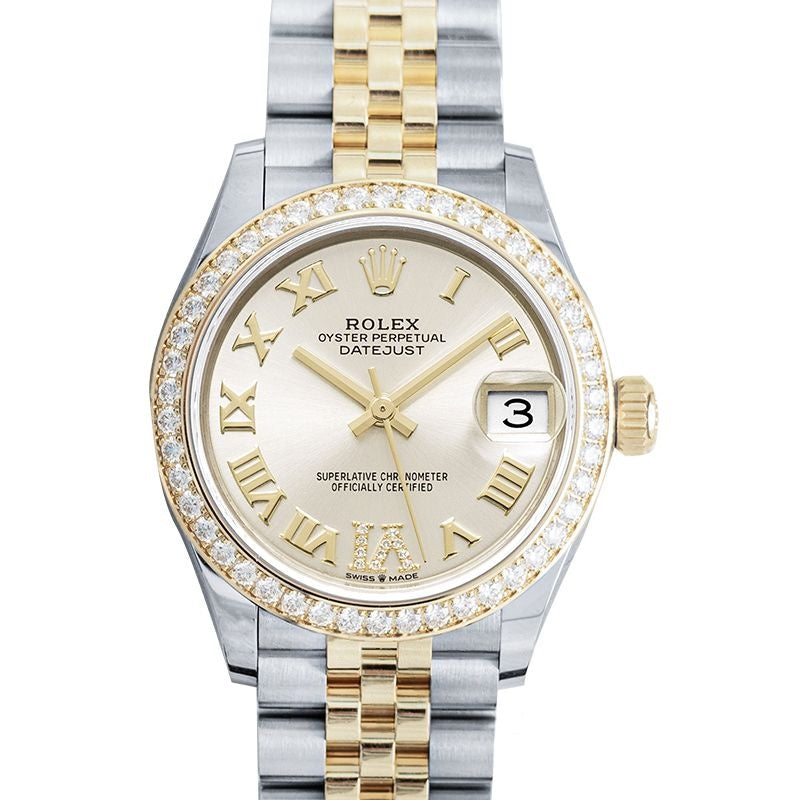 Datejust 31 mm Silver Dial in Stainless Steel, Yellow Gold 278383RBR-0004