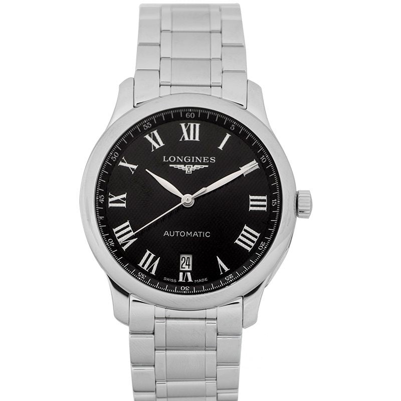 Montre Longines Master Collection 38,5 mm, cadran noir en acier inoxydable L26284516