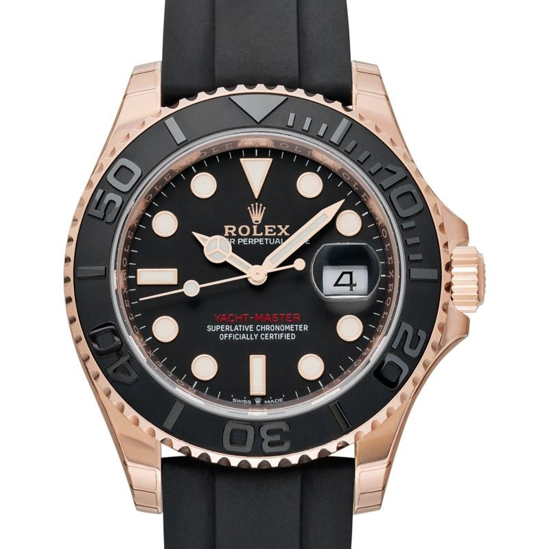 Yacht Master 40 mm Black Dial in Everose Gold 126655