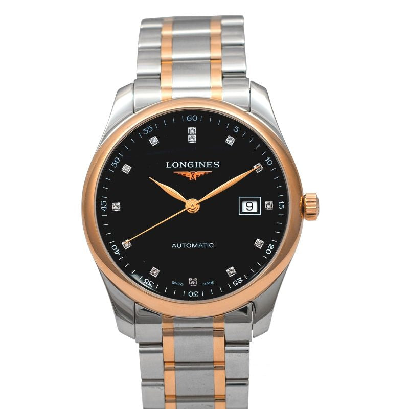 The Longines Master Collection ? Cadran poli laqué noir de 40,00 mm en acier inoxydable, capuchon en or rose 18 carats 200 L27935577