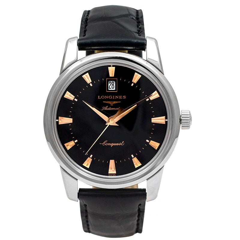 Longines Conquest 40mm Black Dial in Stainless Steel L16454524