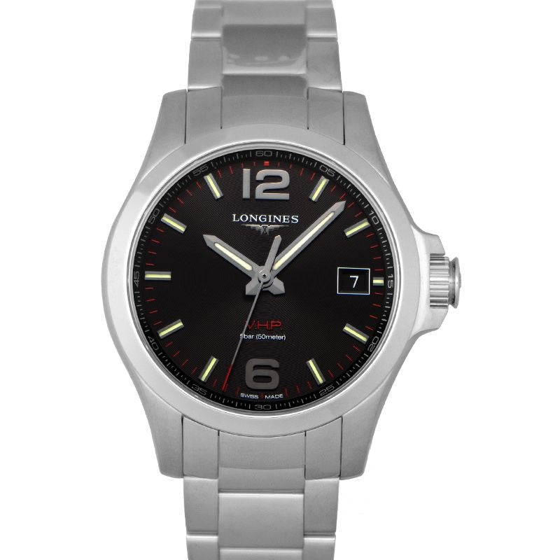 Longines Conquest 41 mm Black Dial in Stainless Steel L37164566