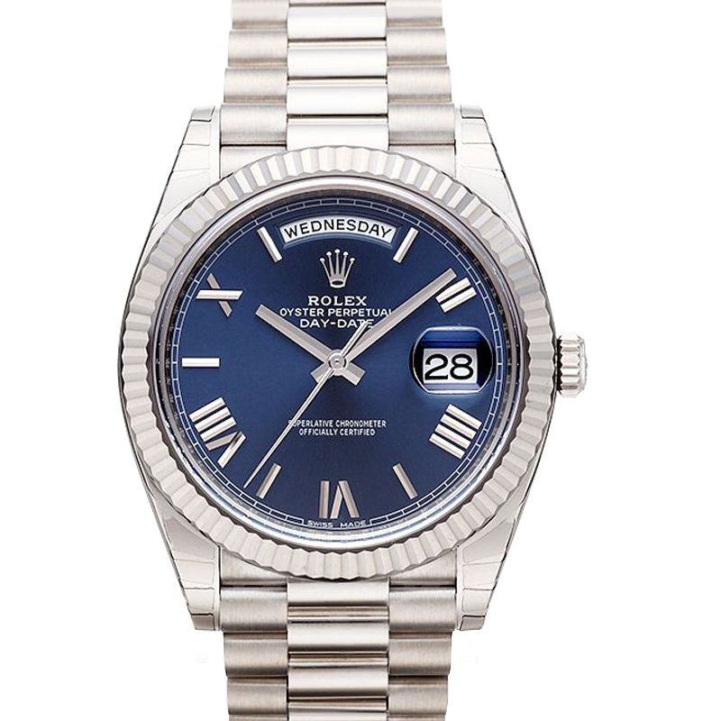 Day Date 40 mm Blue Dial in 18k White Gold 228239-0007