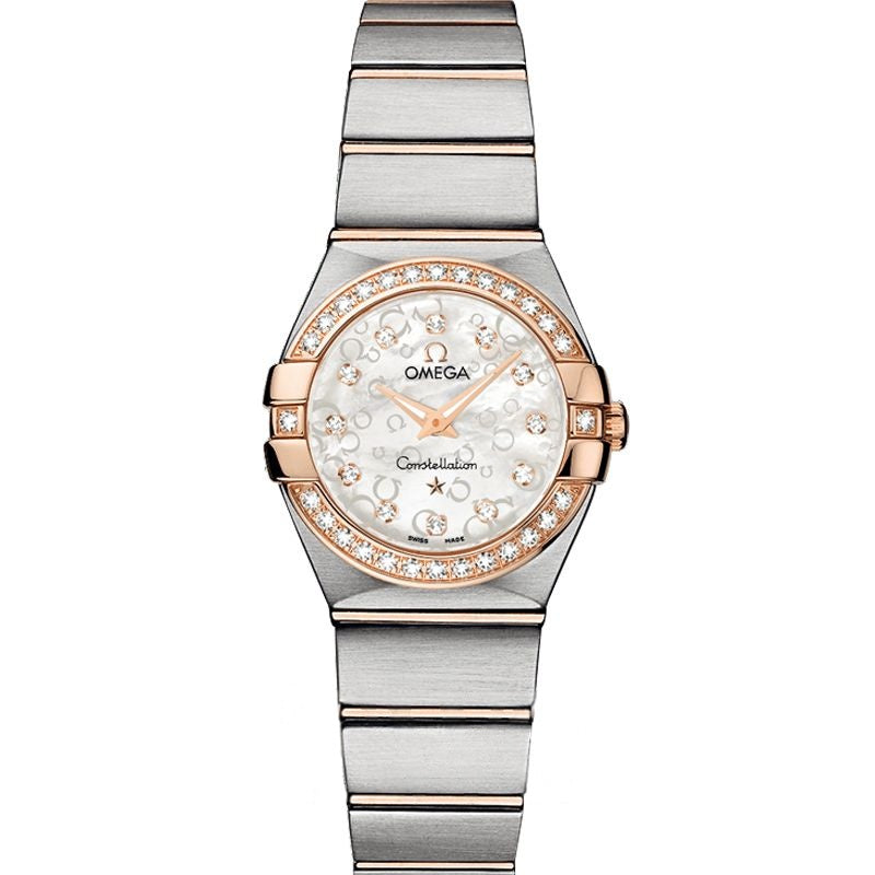 Constellation 24 mm White Dial in Steel ??red gold 123.25.24.60.55.009
