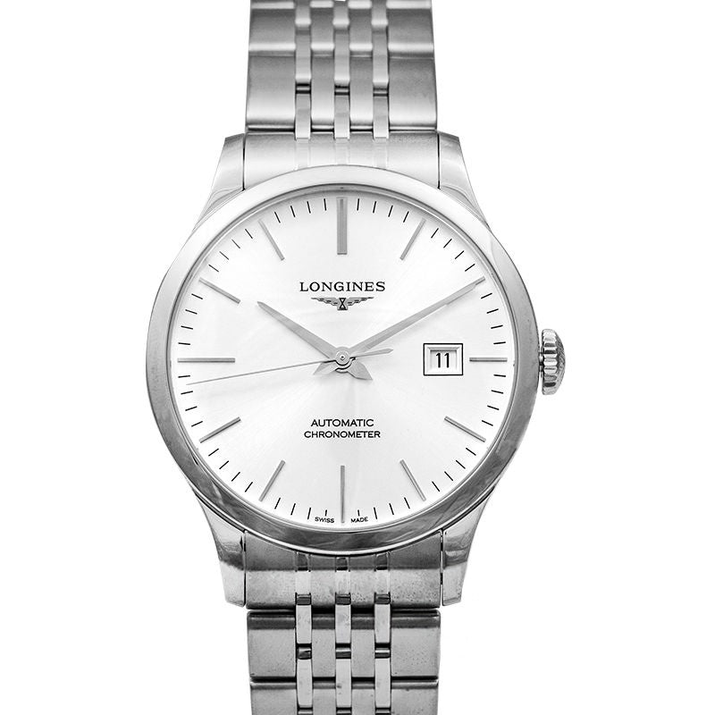 Record 40mm White Dial in Stainless Steel L28214726