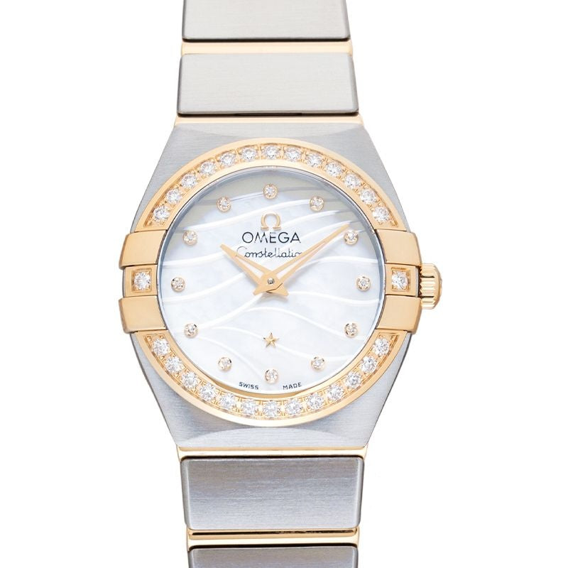 Constellation 24 mm Mother of pearl Dial in Stainless Steel, 18kt Yellow Gold 123.25.24.60.55.011