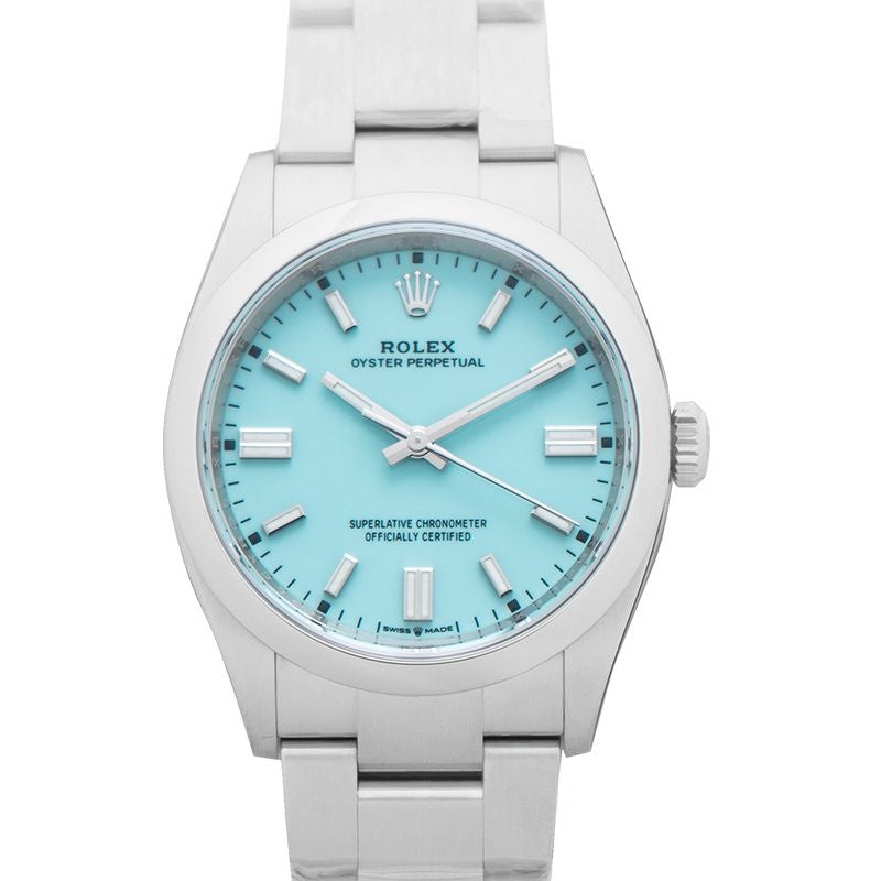 Oyster Perpetual 36 mm Turquoise Blue Dial in Stainless Steel 126000-0006