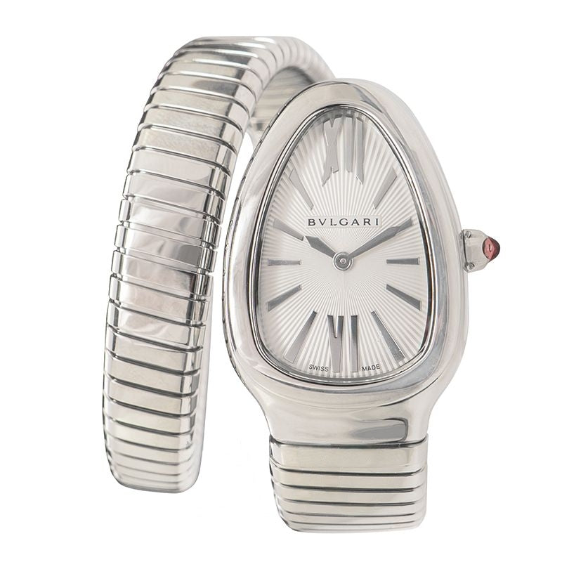 Montre Serpenti 35 mm en acier inoxydable avec cadran argenté 101825