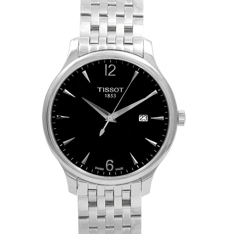 T-Classic 42 mm Black Dial in Stainless Steel T063.610.11.057.00