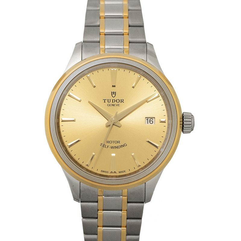 Style 38 mm Champagne Dial in Stainless Steel, Yellow Gold 12503-0001