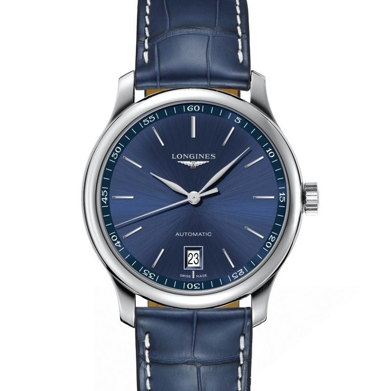 Montre Longines Master Collection 38,5 mm, cadran bleu, acier inoxydable L26284920