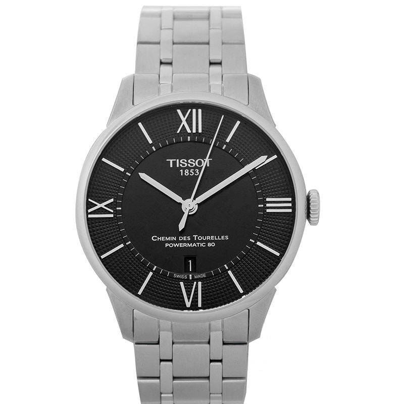 T-Classic 42 mm Black Dial in Stainless Steel T099.407.11.058.00
