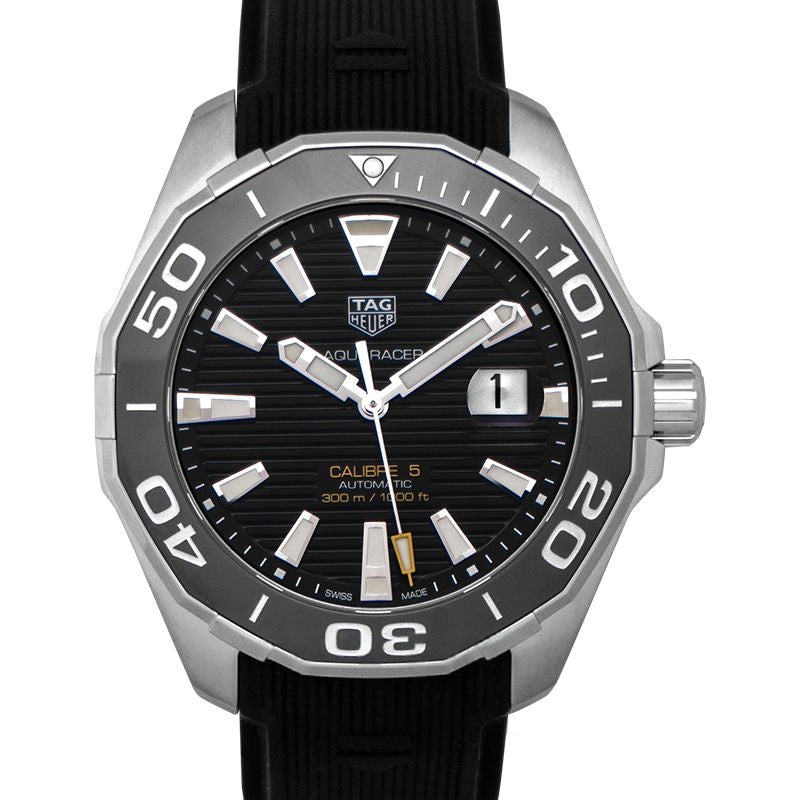 Aquaracer 43mm Black Dial in Stainless Steel WAY201A.FT6142