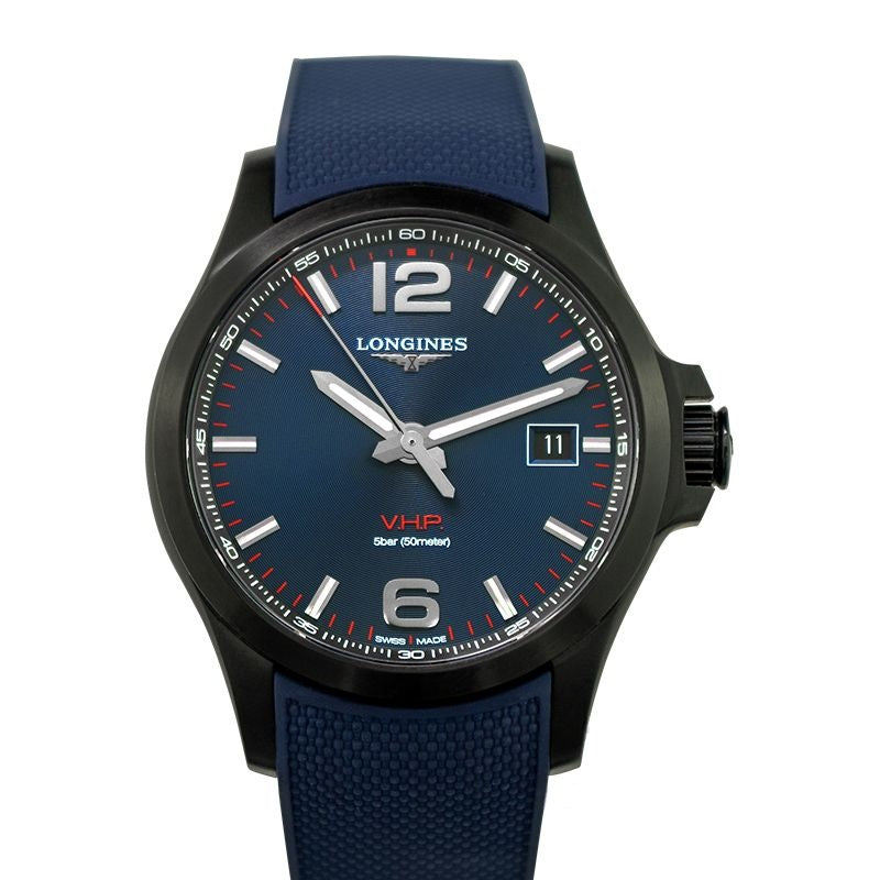Longines Conquest ? 43.00?mm Blue carved Dial in Black PVD coating L37262969