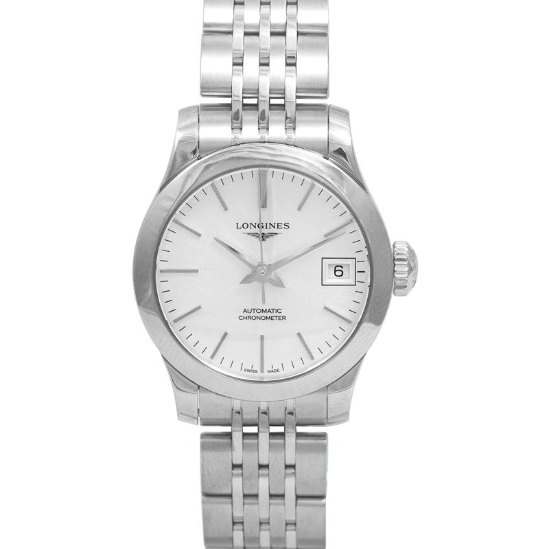 Record ? 26.00?mm Sunray silver Dial in Stainless Steel L23204726