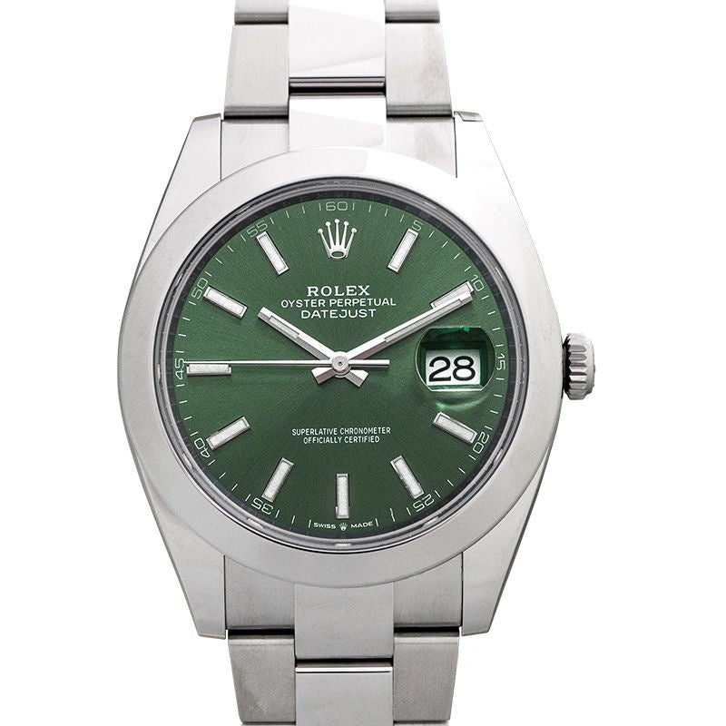 Datejust 41 mm Green Dial in Stainless Steel 126300-0019