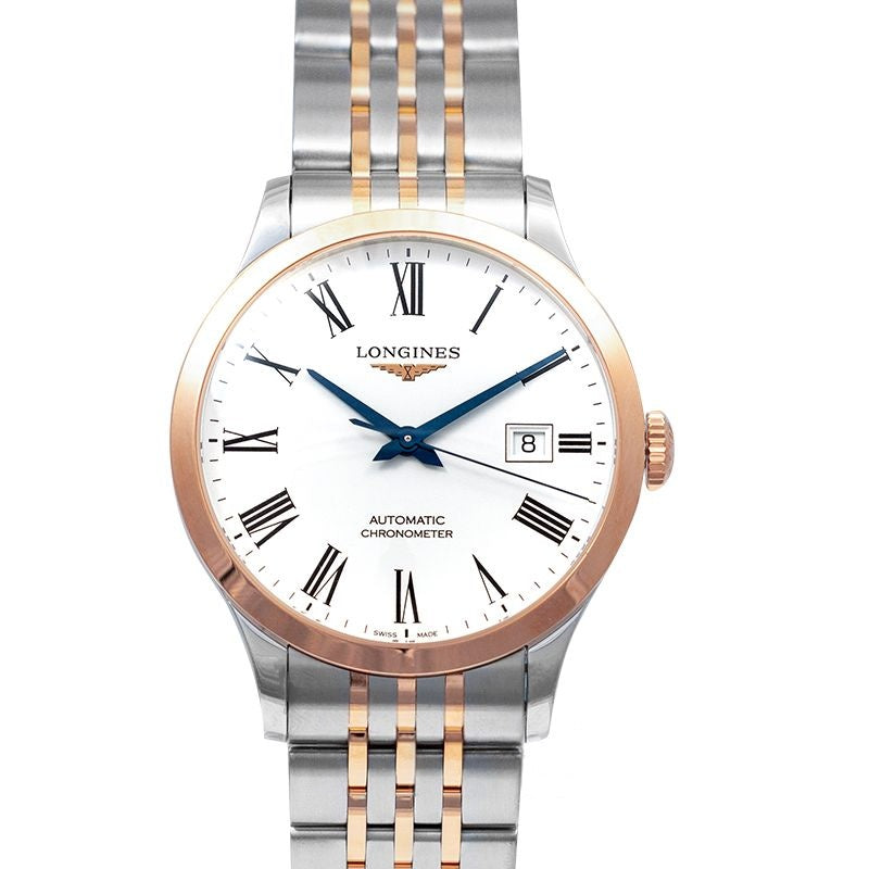 Record ? 40.00?mm White matt Dial in Stainless Steel, 18 karat pink gold cap 200 L28215117