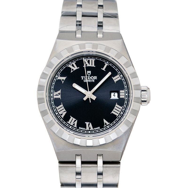 Tudor Royal 28 mm Black Dial in Stainless Steel 28300-0003