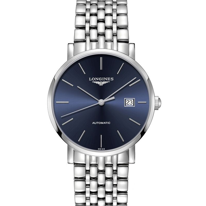The Longines Elegant Collection 39mm Blue Dial in Stainless Steel L49104926