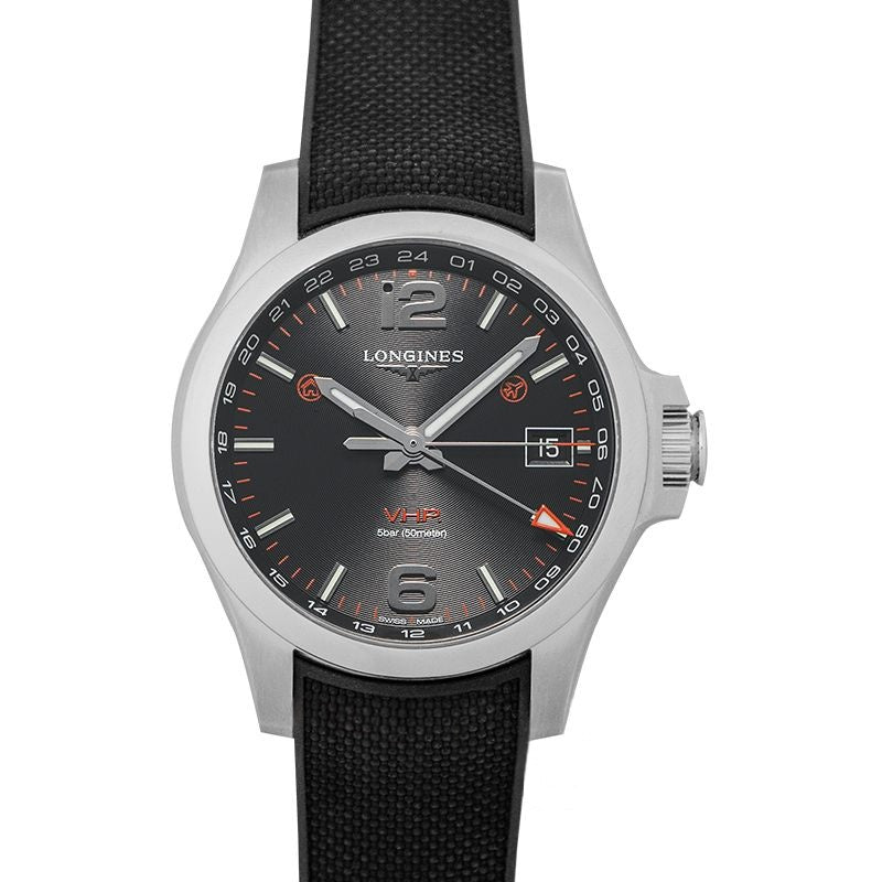 Longines Conquest ? 41.00?mm Black carved Dial in Stainless Steel L37184569