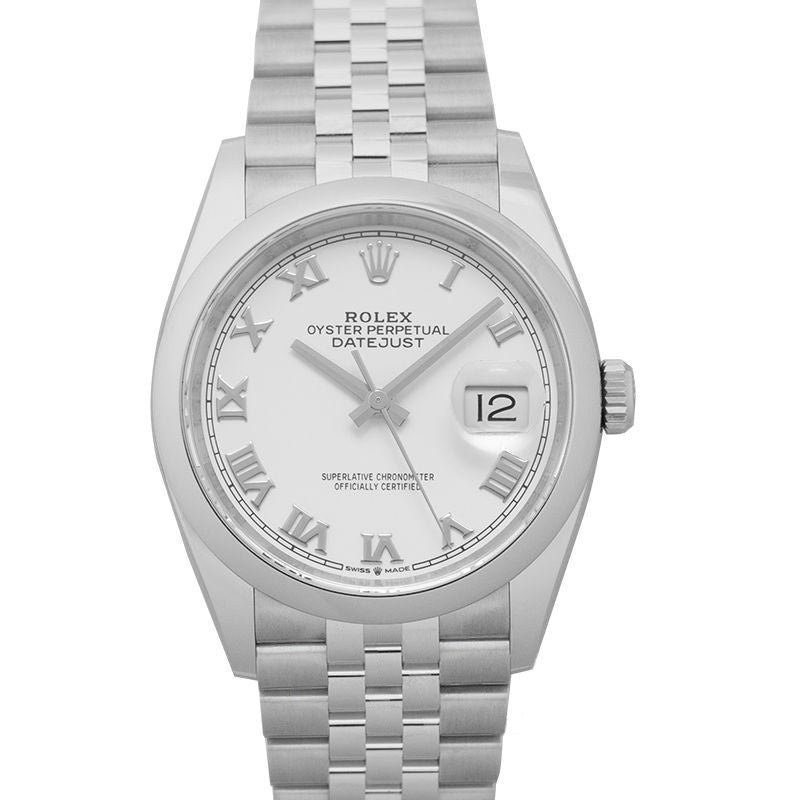 Datejust 36 mm White Dial in Stainless Steel 126200-0007