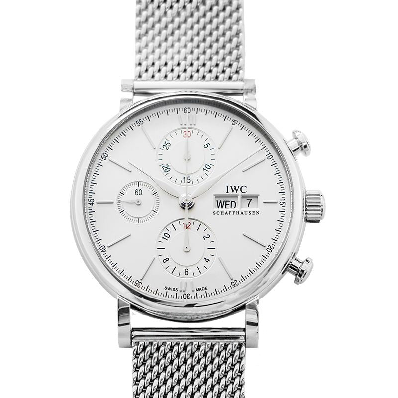 Portofino 42 mm Silver Dial in Stainless Steel IW391028