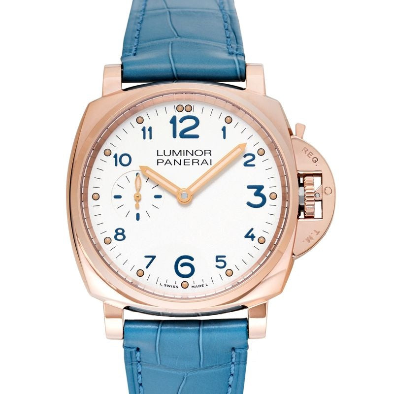 Luminor Due 42 Ivory Dial in polished red gold PAM00741