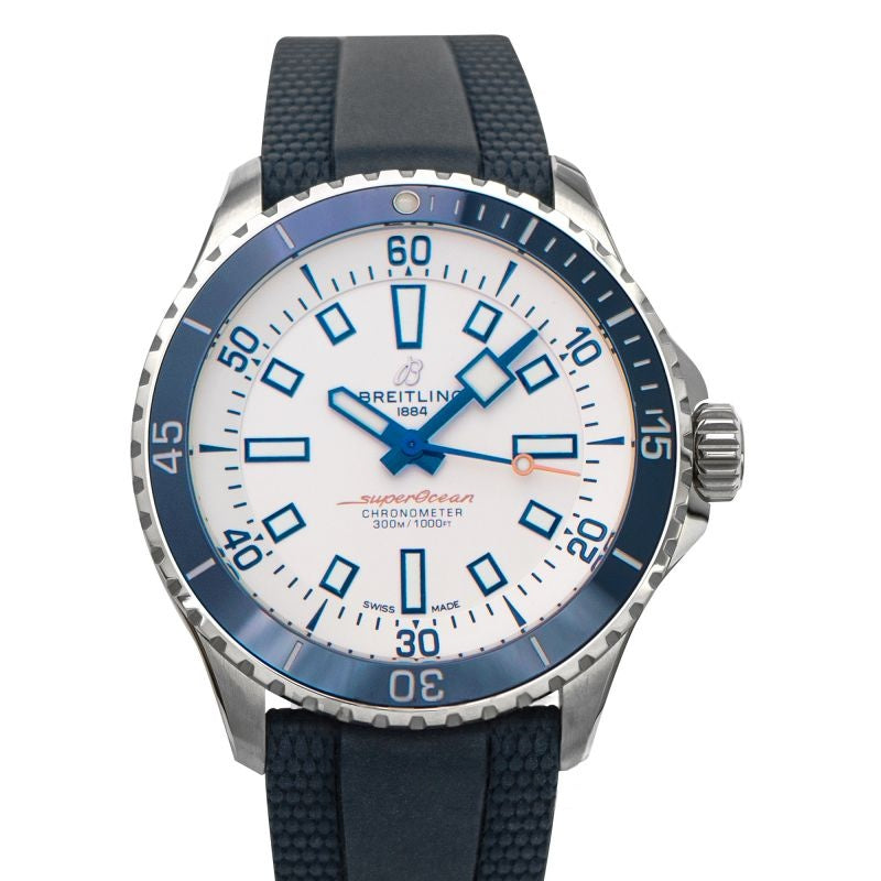 Superocean 42 mm Silver Dial in Stainless Steel A17375E71G1S1