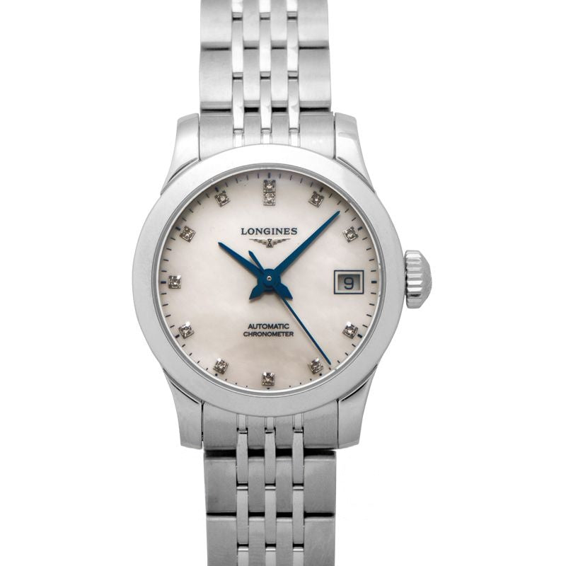 Record 26mm Mother of Pearl Dial in Stainless Steel L23204876