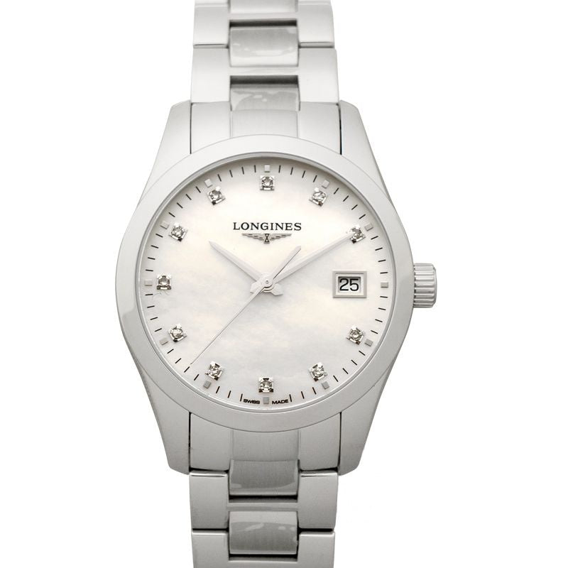 Conquest Classic 34mm Mother Of Pearl Dial in Stainless Steel L23864876