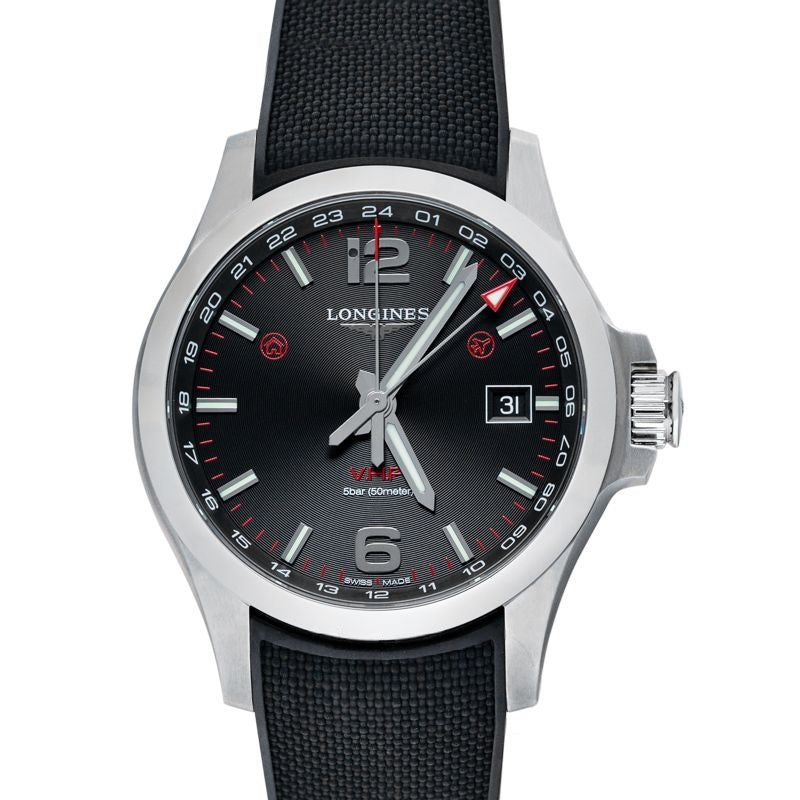 Longines Conquest ? 43.00?mm Black carved Dial in Stainless Steel L37284569