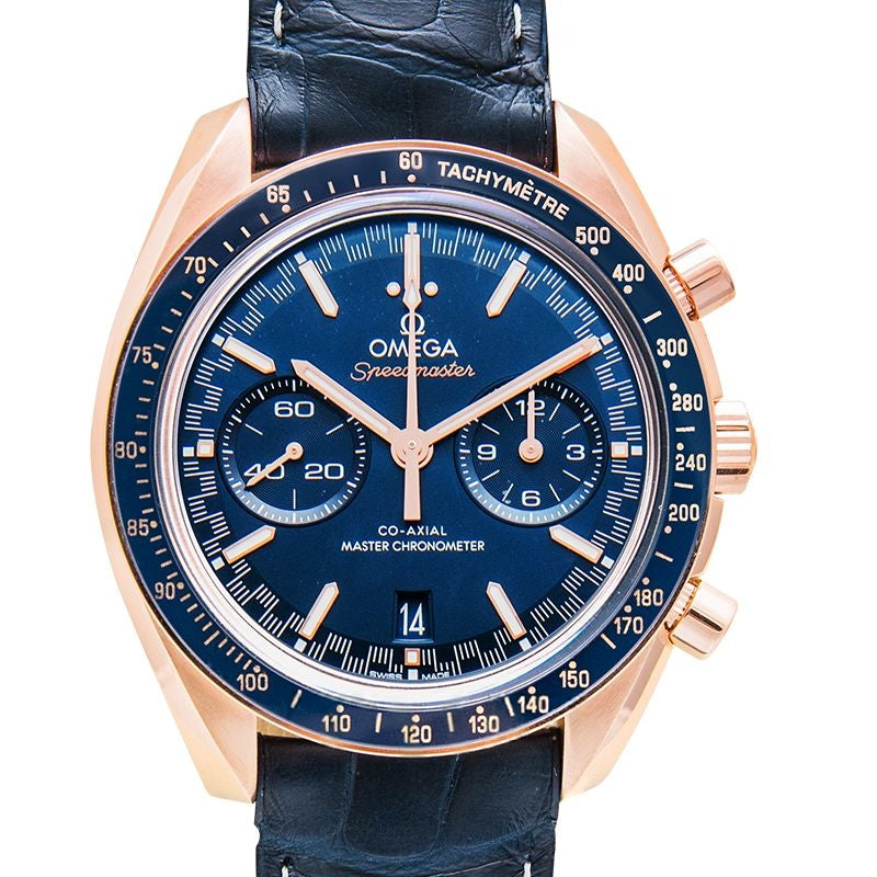 Speedmaster 44.25mm Blue Dial in Sedna Gold 329.53.44.51.03.001