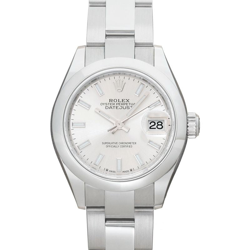 Lady Datejust 28 mm Silver Dial in Stainless Steel 279160-0006