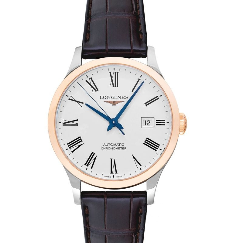 Record ? 40.00?mm White matt Dial in Stainless Steel, 18 karat pink gold cap 200 L28215112
