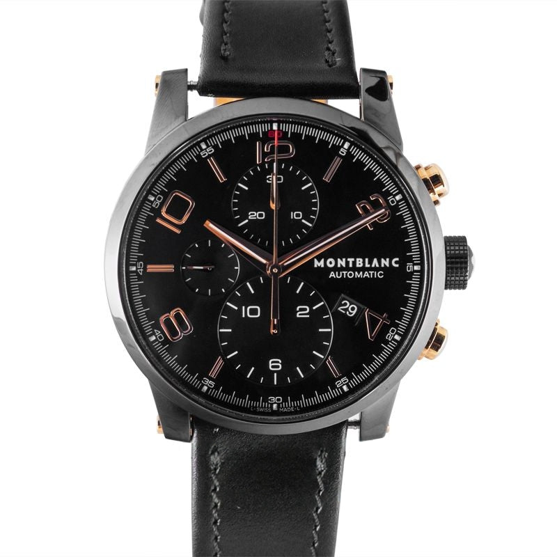 TimeWalker 43 mm Black Dial in Stainless Steel 105805