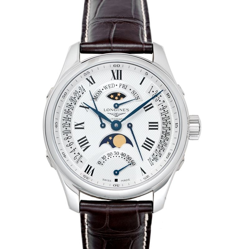 Montre Longines Master Collection - Cadran argenté « grain d'orge » de 44 mm en acier inoxydable L27394713
